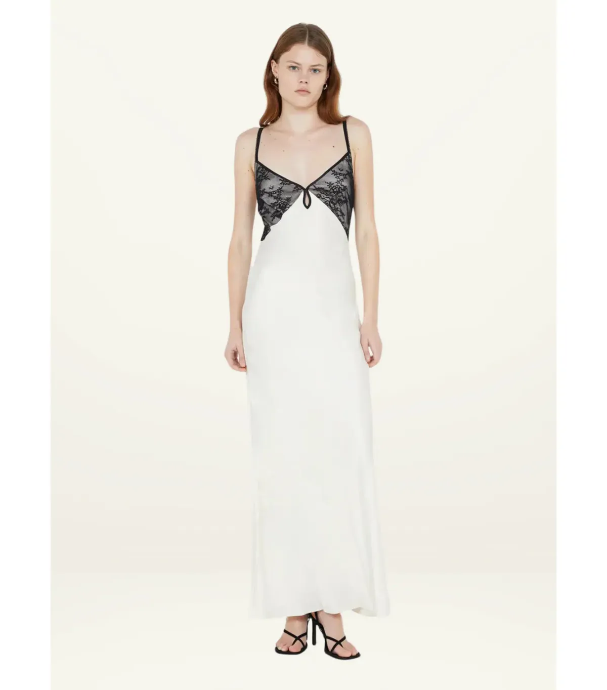 Bec & Bridge Tereza Keyhole Maxi Dress Ivory/Black Size AU 8 for rent on The Volte - main image