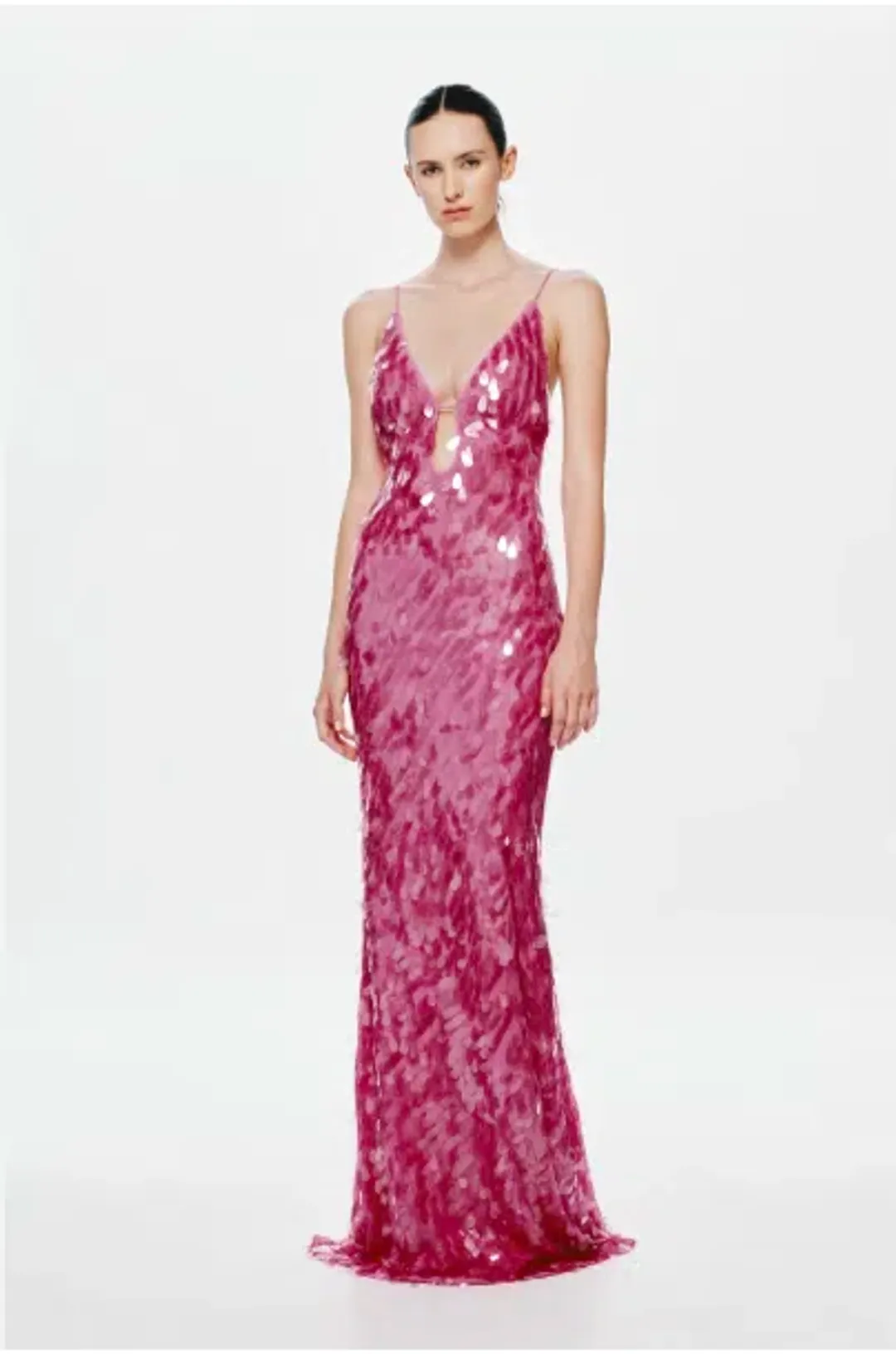 Misha Pink Sapphire Sequin Dress for rent on The Volte - main image