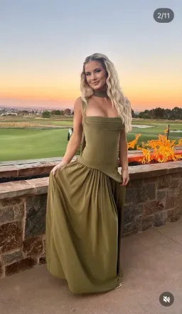 BABYBOO TULLULAH MAXI DRESS DEEP OLIVE SIZE S for rent on The Volte - image 7