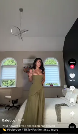 BABYBOO TULLULAH MAXI DRESS DEEP OLIVE SIZE S for rent on The Volte - image 4