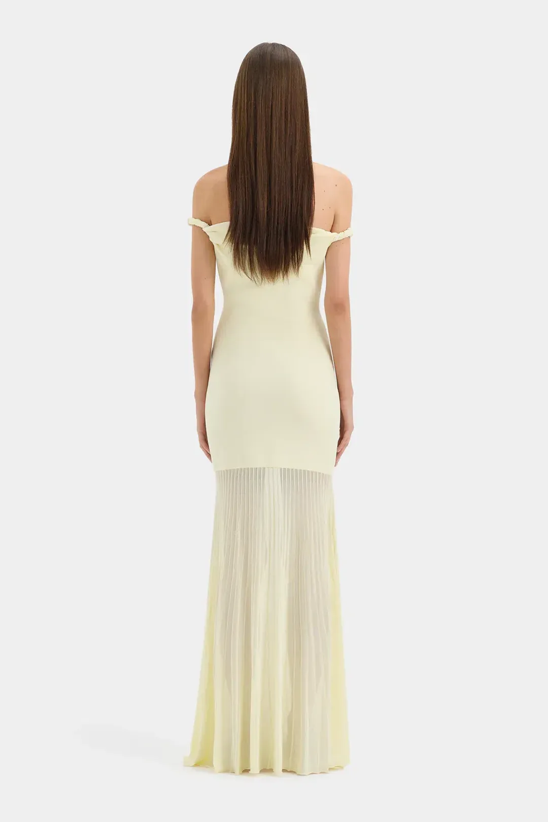 Sir the Label Elia Off Shoulder Twist Dress Lemon Sorbet Size 2 for rent on The Volte - main image