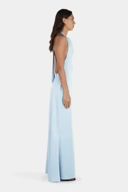Hansen And Gretel Petra Satin Backless Gown Sky Blue Size 10 for rent on The Volte - image 4