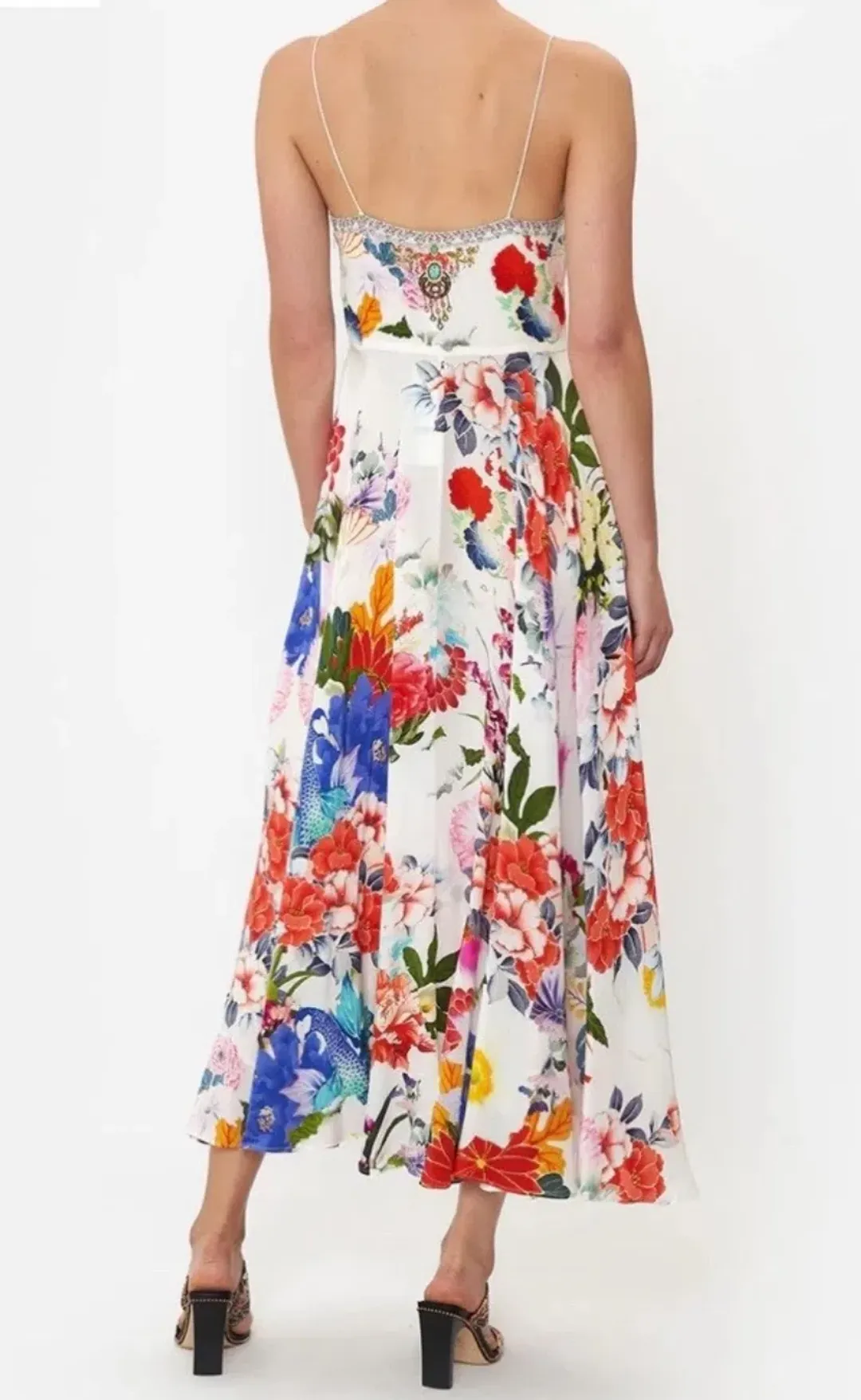 Camilla Long Dress With Tie Front Memories Of A Garden Size S (10) for rent on The Volte - main image