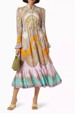 ZIMMERMANN LOLA PAISLEY MIDI DRESS DAISY PAISLEY SIZE 1 (8-10au) for rent on The Volte - image 1
