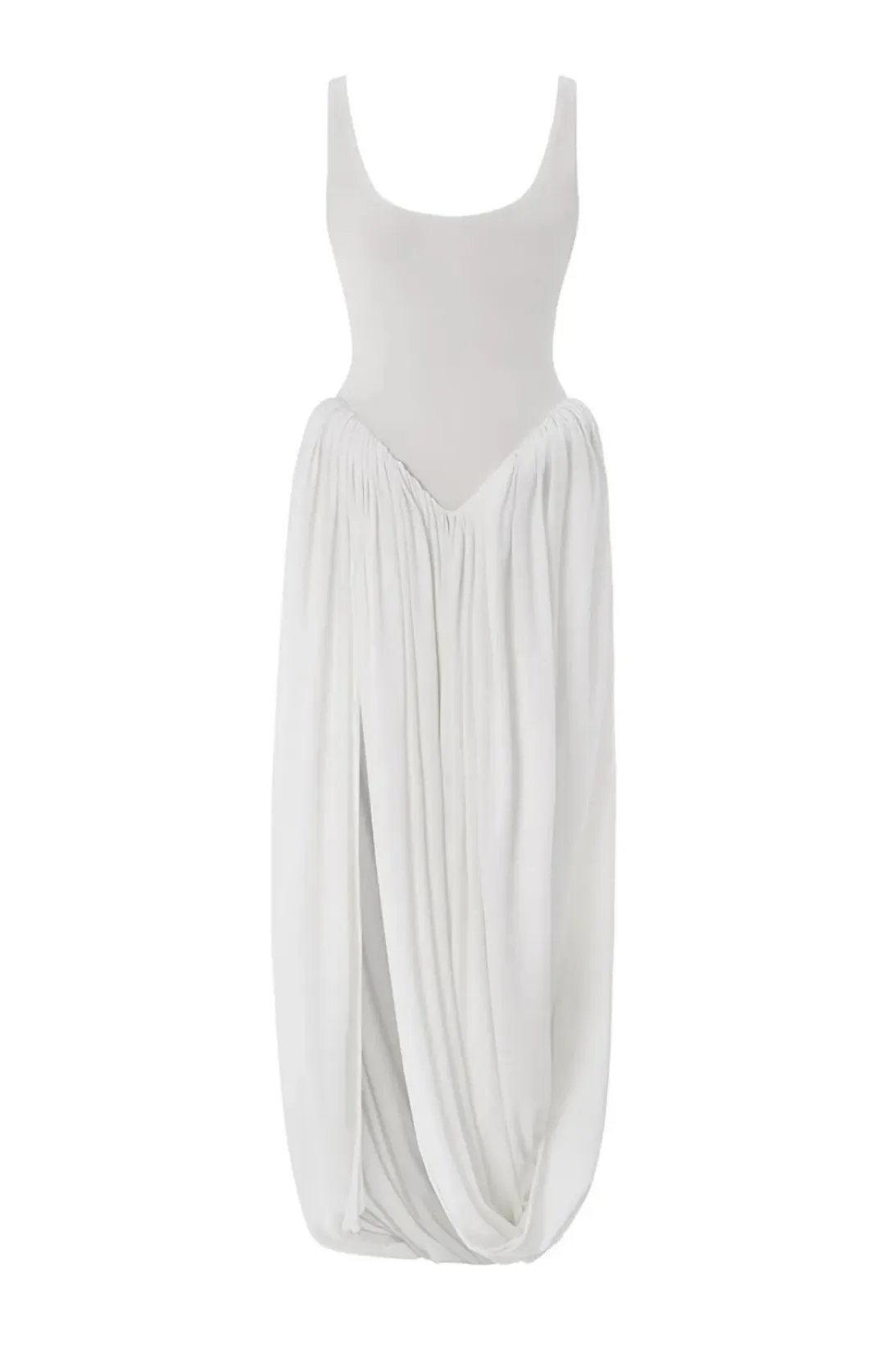 Say no more Moscow white dress with puffs size XS for rent on The Volte - main image