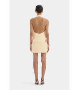 Sir the Label Sabina Belted Mini Dress in Butter Size 6 for rent on The Volte - image 3