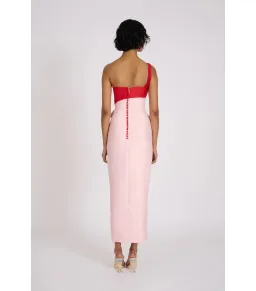 Eliya The Label Cartia Dress Pink/Red Size 8  for rent on The Volte - image 3