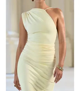 Effie Kats Greer Gown in Lemon Size 10  for rent on The Volte - image 2