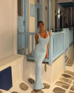 Ana Dress - Baia Blue Sequin for rent on The Volte - image 2