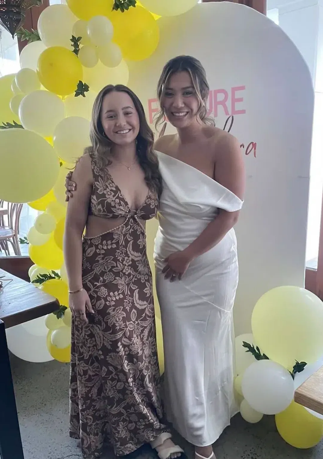 bella boutique midi dress brown  for rent on The Volte - main image