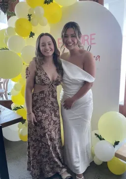 bella boutique midi dress brown  for rent on The Volte - image 4