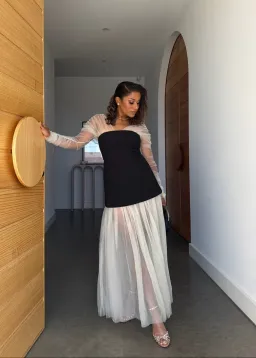 Sheike Isabella Gown, Black/cream for rent on The Volte - image 1