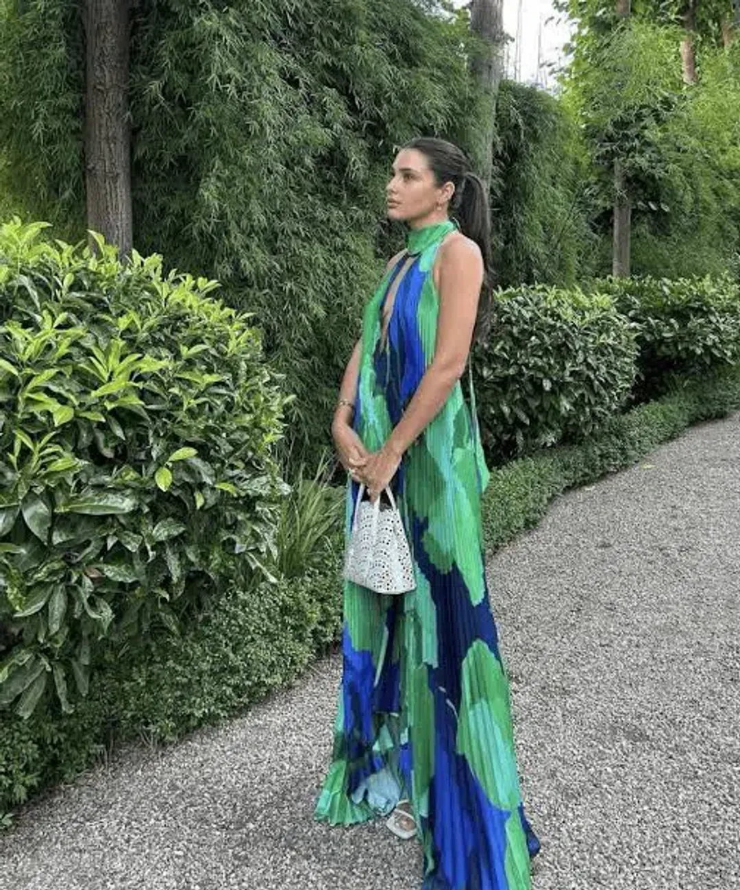 L'IDEE OPERA GOWN IN CAPRI GREEN SIZE 10 for rent on The Volte - main image