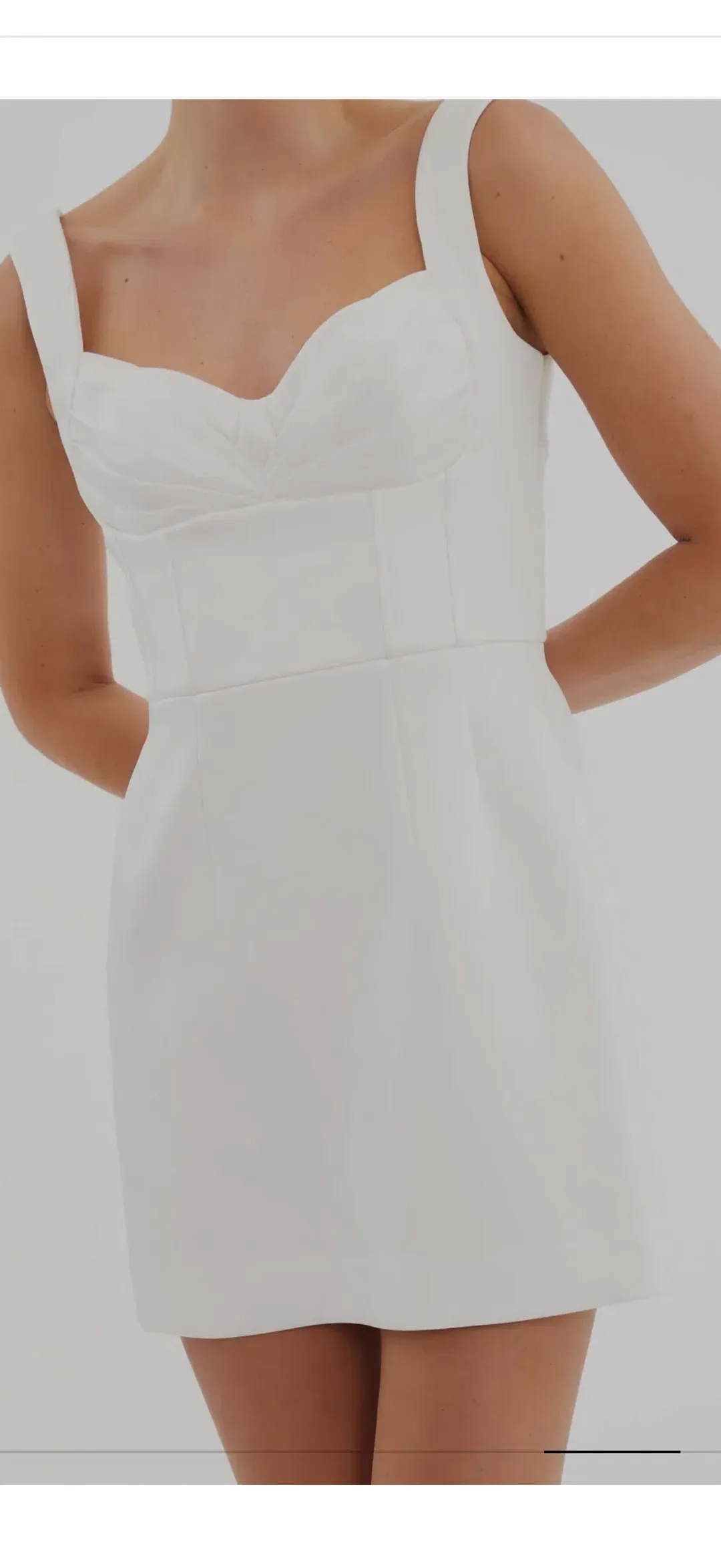 Rebecca Vallance Delaney Dress Mini - White - Size 12 for rent on The Volte - main image