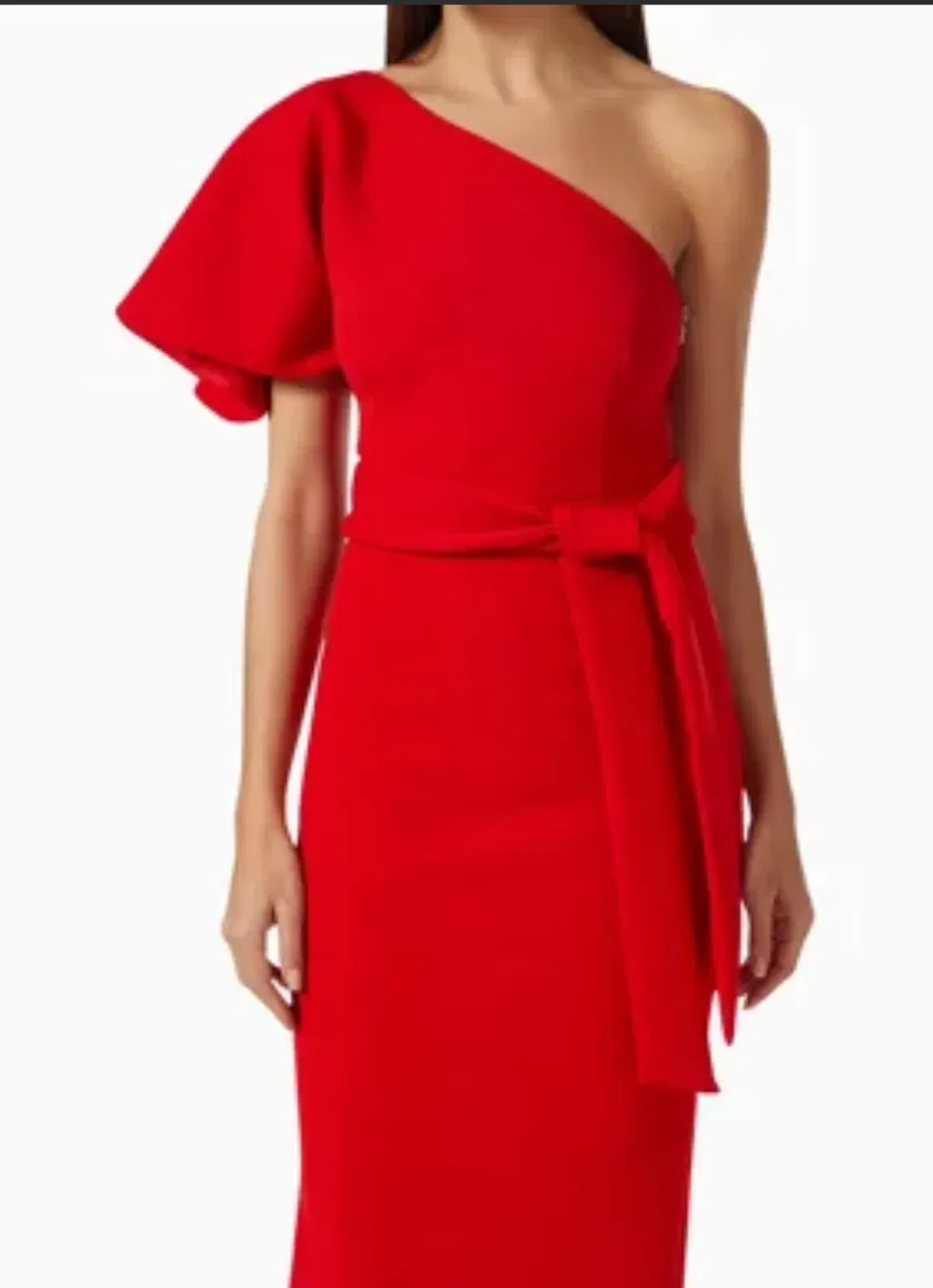 Mossman Release Me Midi Dress -  AU 12 - Red One Shoulder - New with Tags for rent on The Volte - main image