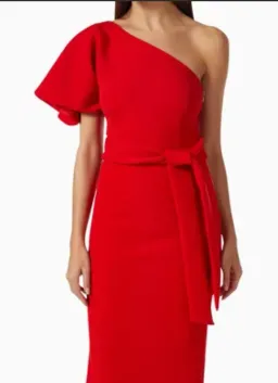 Mossman Release Me Midi Dress -  AU 12 - Red One Shoulder - New with Tags for rent on The Volte - image 2