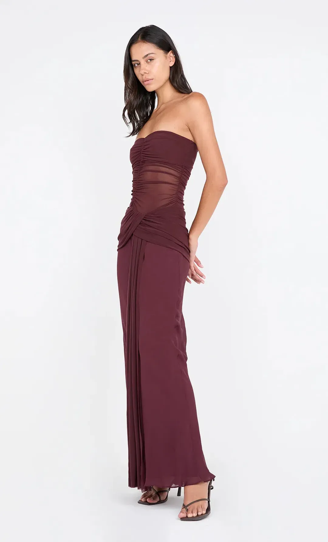 Bec & Bridge Noemi Strapless Dress in Plum Size 8 for rent on The Volte - main image