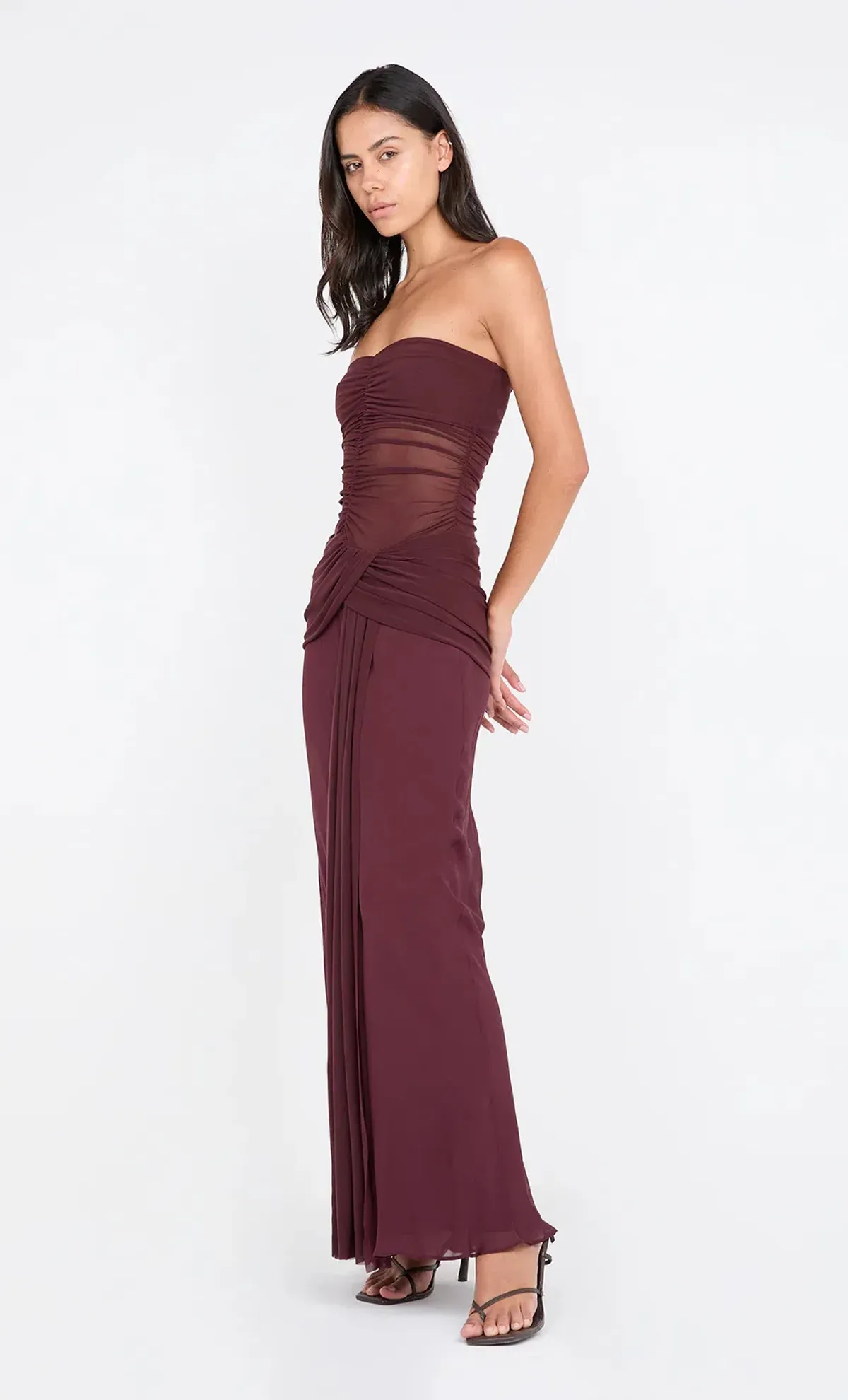 Bec & Bridge Noemi Strapless Dress in Plum Size 8 for rent on The Volte - main image
