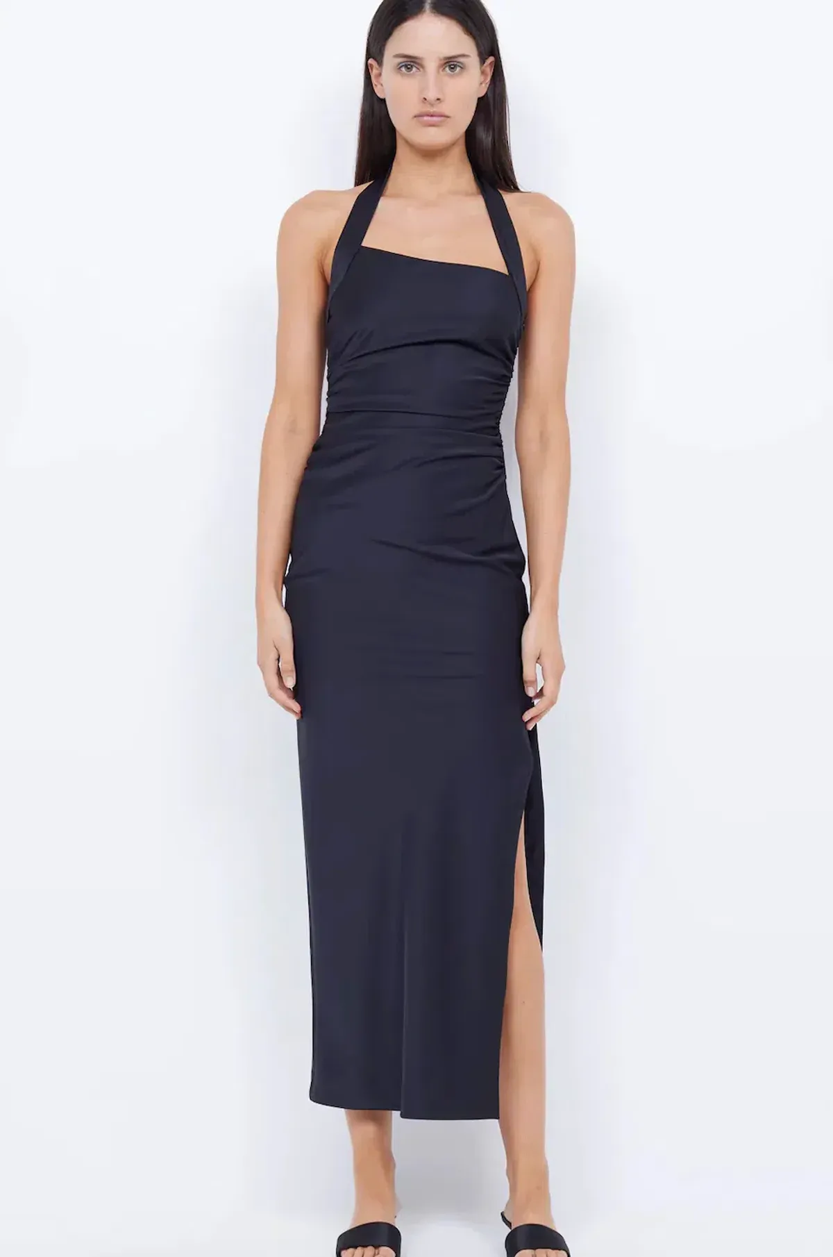 Bec & Bridge Ula Asym Maxi Dress Black Size 8 for rent on The Volte - main image