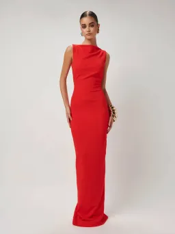 Effie Kats Verona Gown Cherry Red Size XS for rent on The Volte - image 1