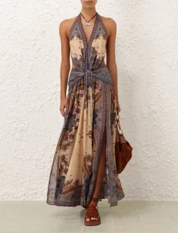 Zimmermann Ascension Plunge Halter Maxi Dress for rent on The Volte - image 1