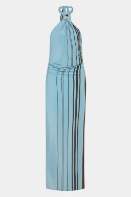 Sir Rioja Halter Scarf Maxi Dress-1 for rent on The Volte - image 4