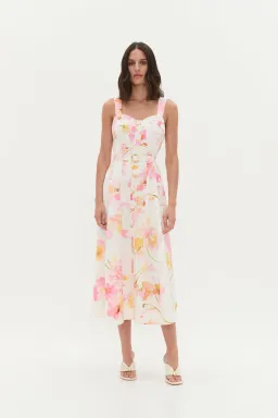 AJE ZARIE MIDI DRESS in WILDFLOWERS SIZE 6 for rent on The Volte - image 1