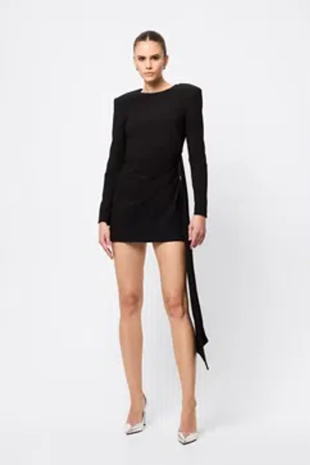 Mossman Sense of mystery draped mini / black / size 14 for rent on The Volte - main image