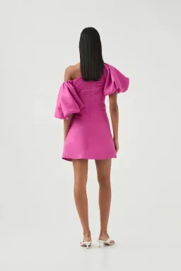 Aje Cadence Ruched Mini Dress / Pink / Size 16 for rent on The Volte - image 6