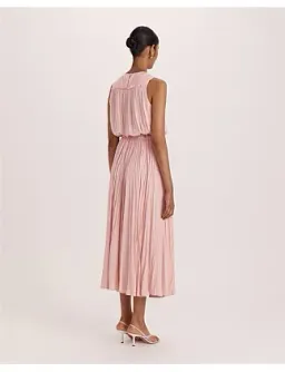 Saba Lillian Pleated Midi Dress Rose Size 12 for rent on The Volte - image 1