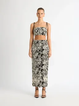 SHEIKE LUISA CROP TOP & LUISA MAXI SKIRT (SET) BLACK SIZE 18 for rent on The Volte - image 1