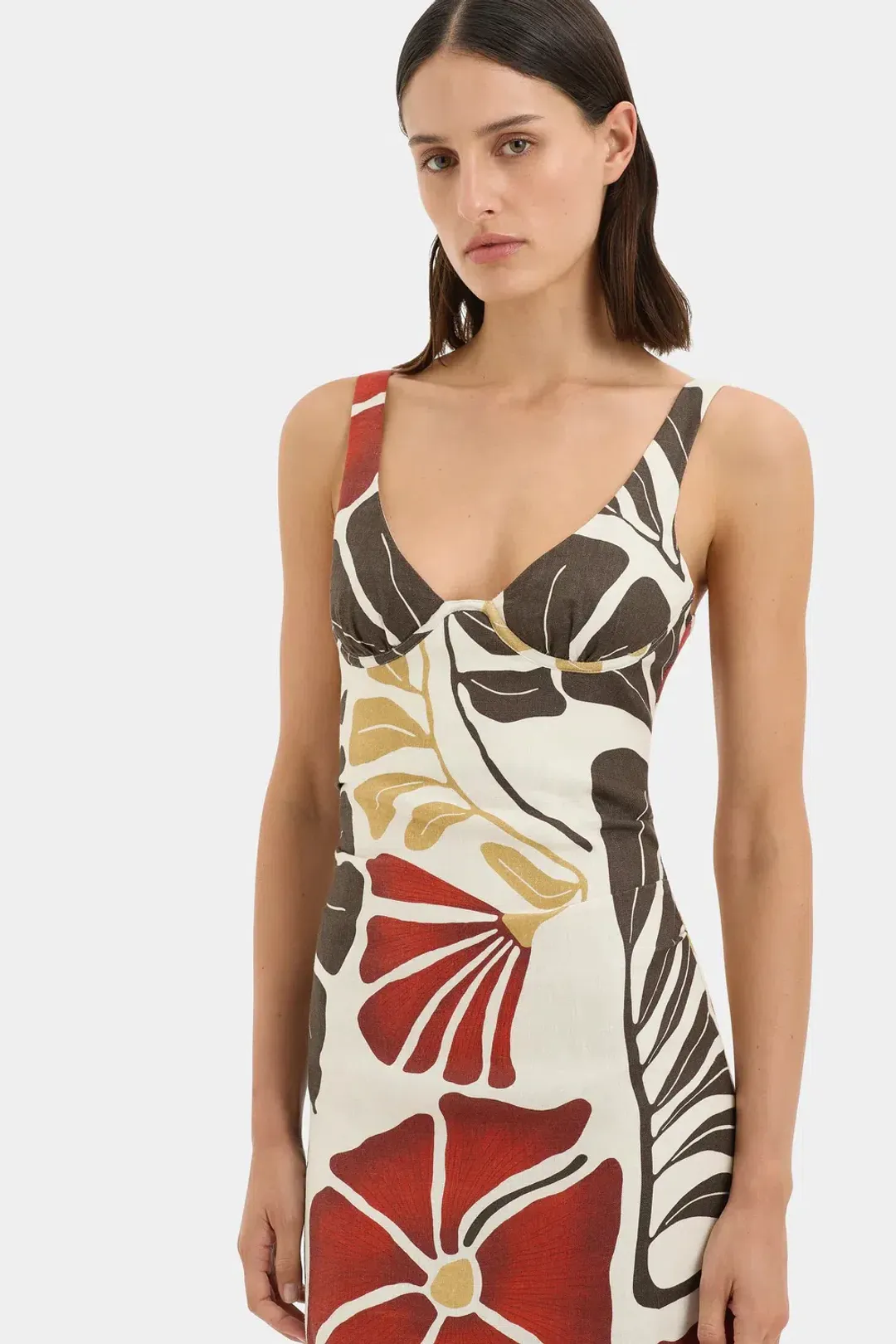 SIR THE LABEL JULIETTA BALCONETTE MIDI DRESS / SIZE 10 for rent on The Volte - main image