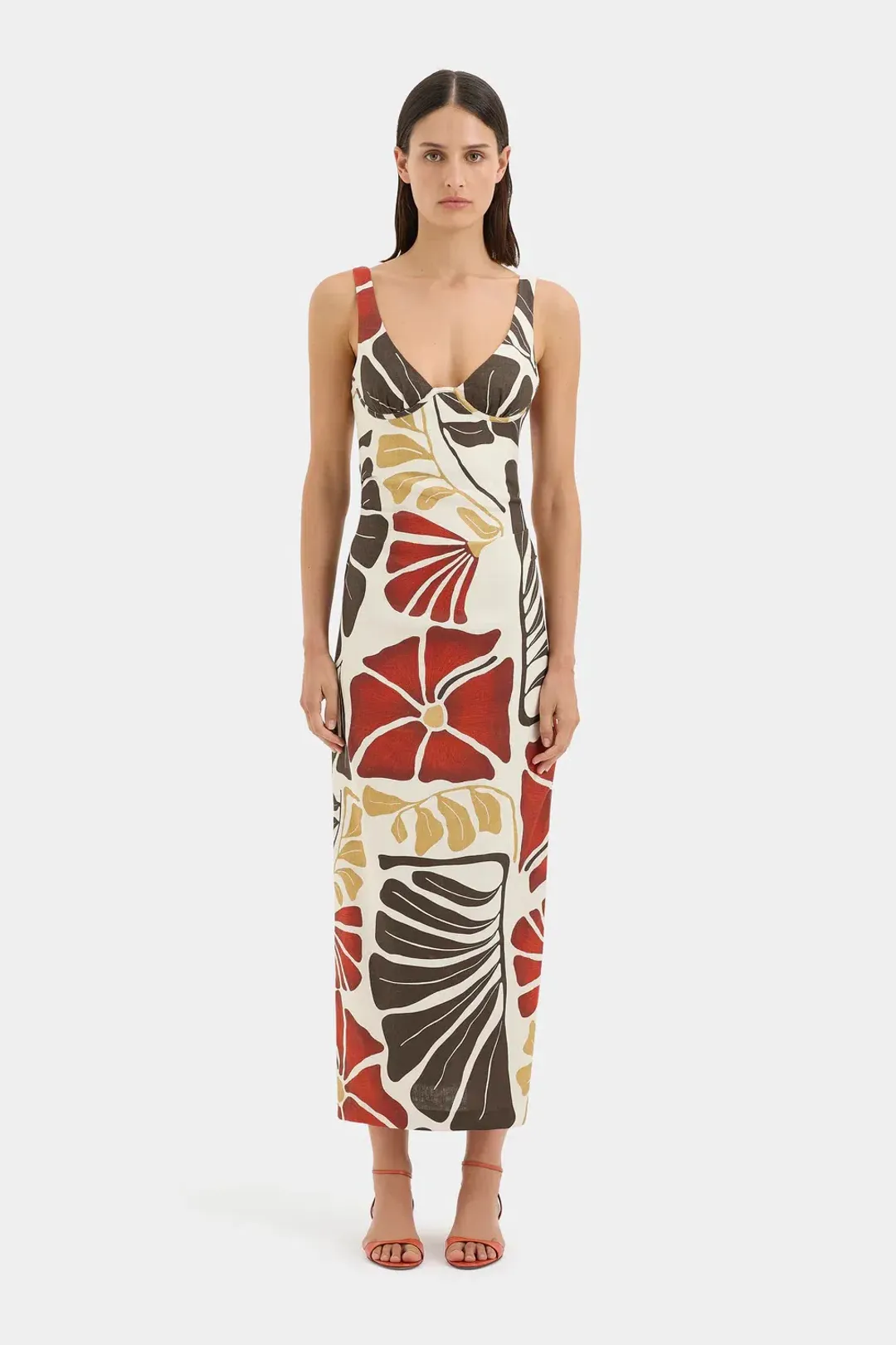 SIR THE LABEL JULIETTA BALCONETTE MIDI DRESS / SIZE 10 for rent on The Volte - main image