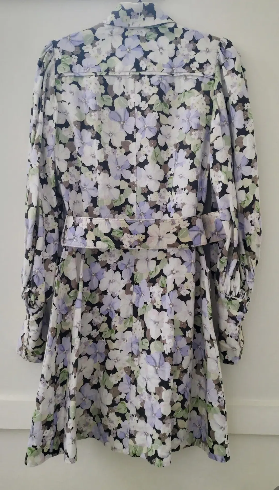 Zimmermann Ninety Six Shirt Dress Pansy prints Size 0 AU8 US 4 IT 40 FR 36 for rent on The Volte - main image