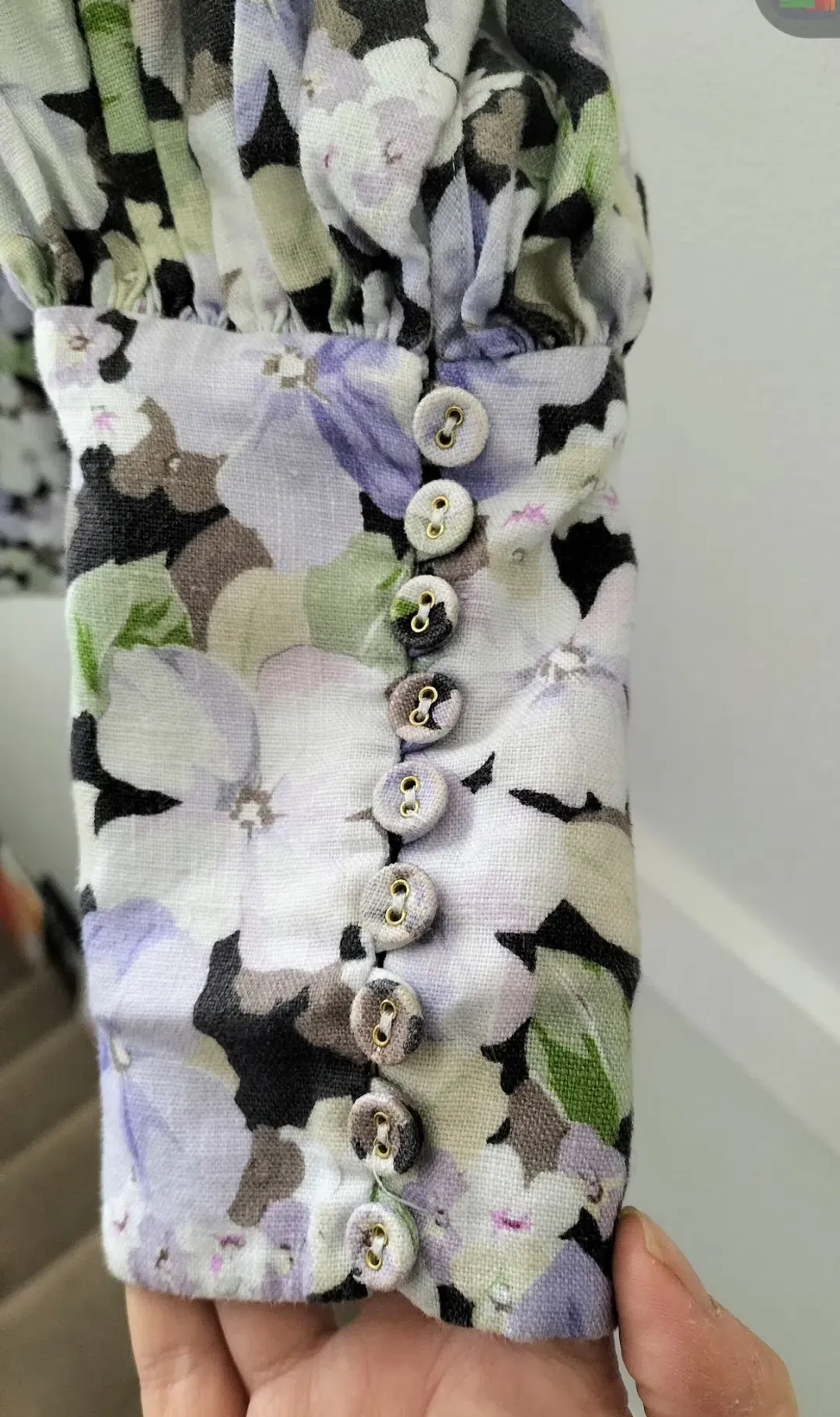 Zimmermann Ninety Six Shirt Dress Pansy prints Size 0 AU8 US 4 IT 40 FR 36 for rent on The Volte - main image