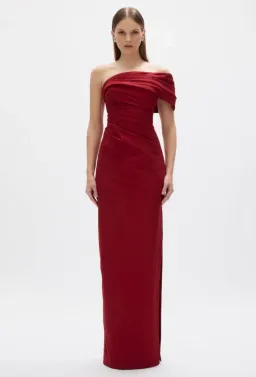 Rachel Gilbert Gale Gown in Wine Size 3/12 for rent on The Volte - image 1