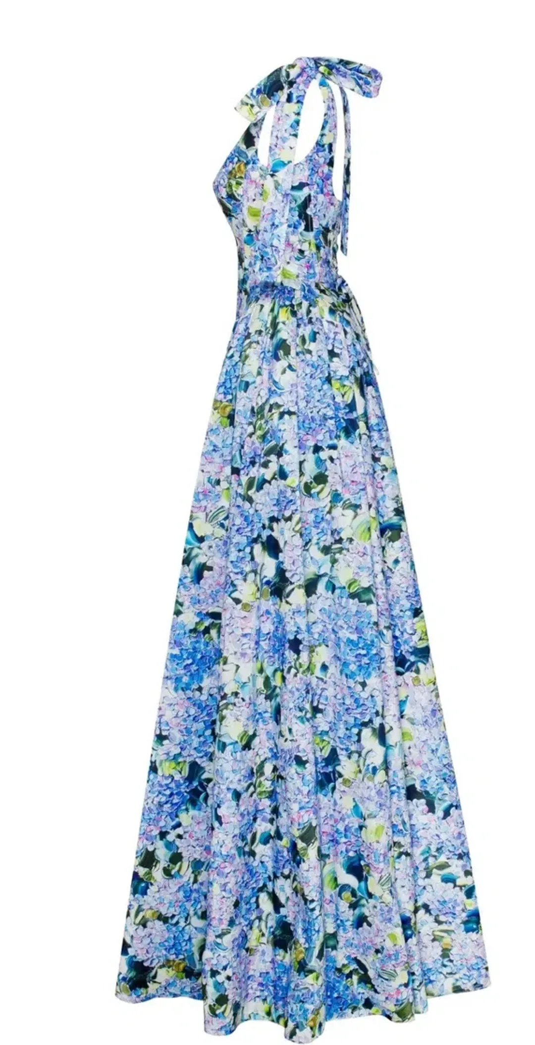 Milla Blue Hydrangea Strapped Maxi Dress size 10/M for rent on The Volte - main image