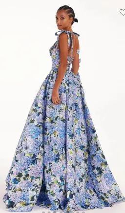 Milla Blue Hydrangea Strapped Maxi Dress size 10/M for rent on The Volte - image 5