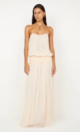 Camille Blouson Dress in Peach for rent on The Volte - image 3