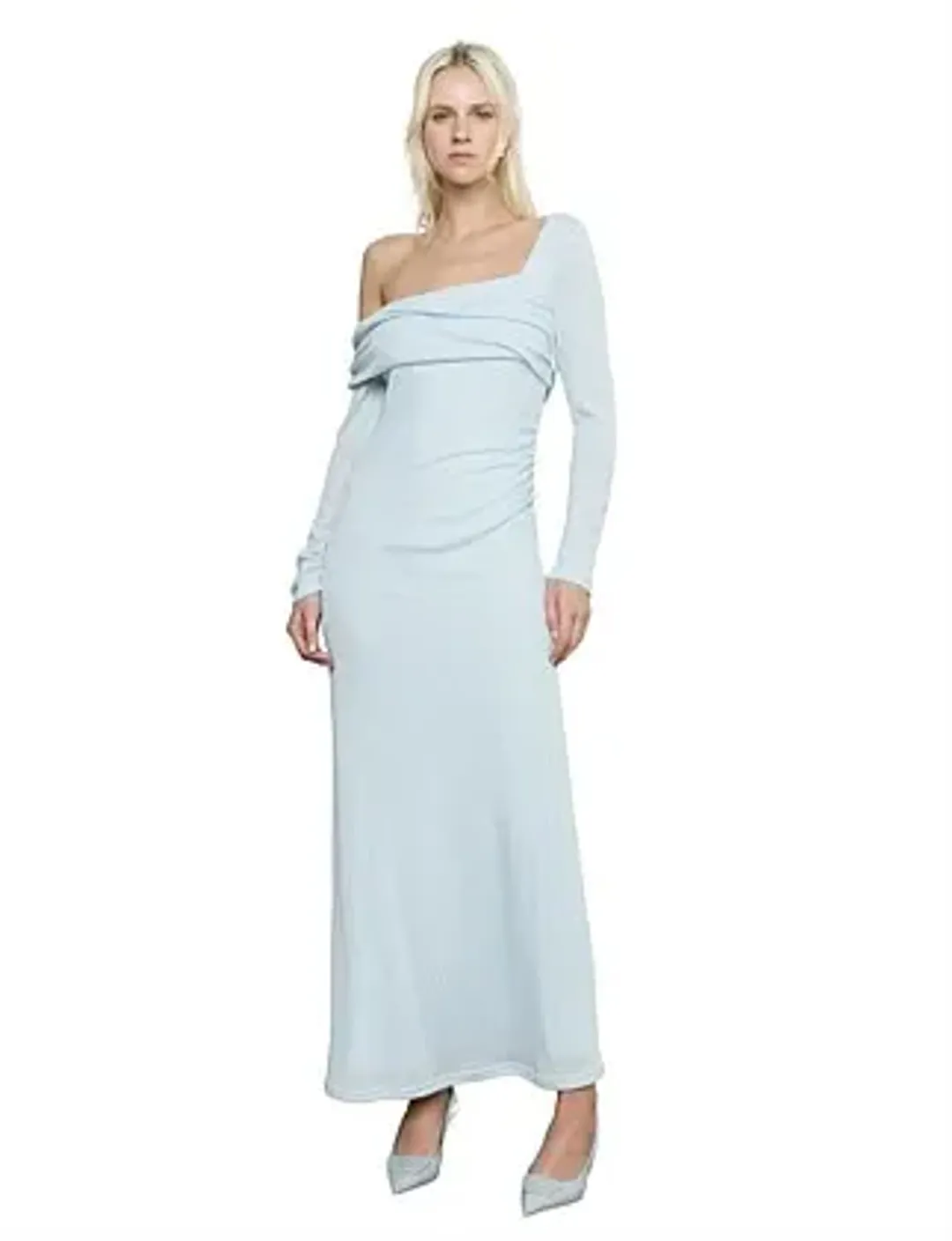 Sovere ALIGN ONE SHOULDER DRESS Glacier Size 10 for rent on The Volte - main image