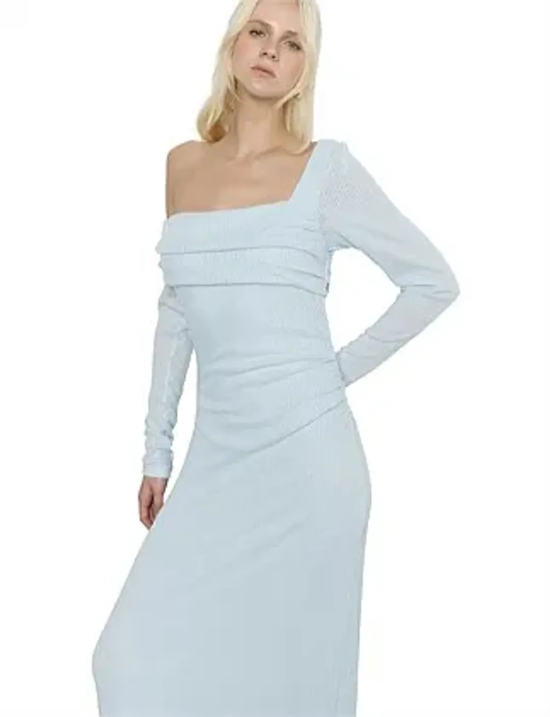 Sovere ALIGN ONE SHOULDER DRESS Glacier Size 10 for rent on The Volte - main image
