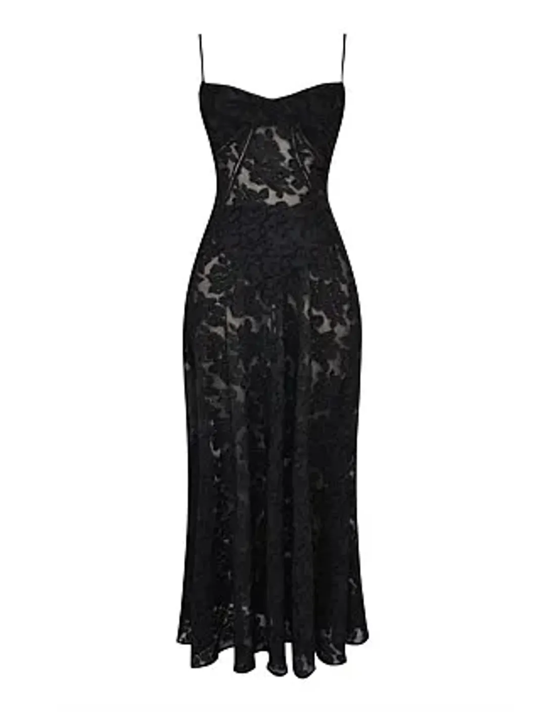 House Of Cb Seren Lace-Up Back Maxi Dress Black Size 10 for rent on The Volte - main image