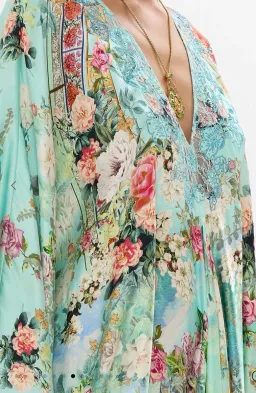 Camilla T Shape Long Kaftan The Jewellery Museum One Size Silk Dress for rent on The Volte - image 4