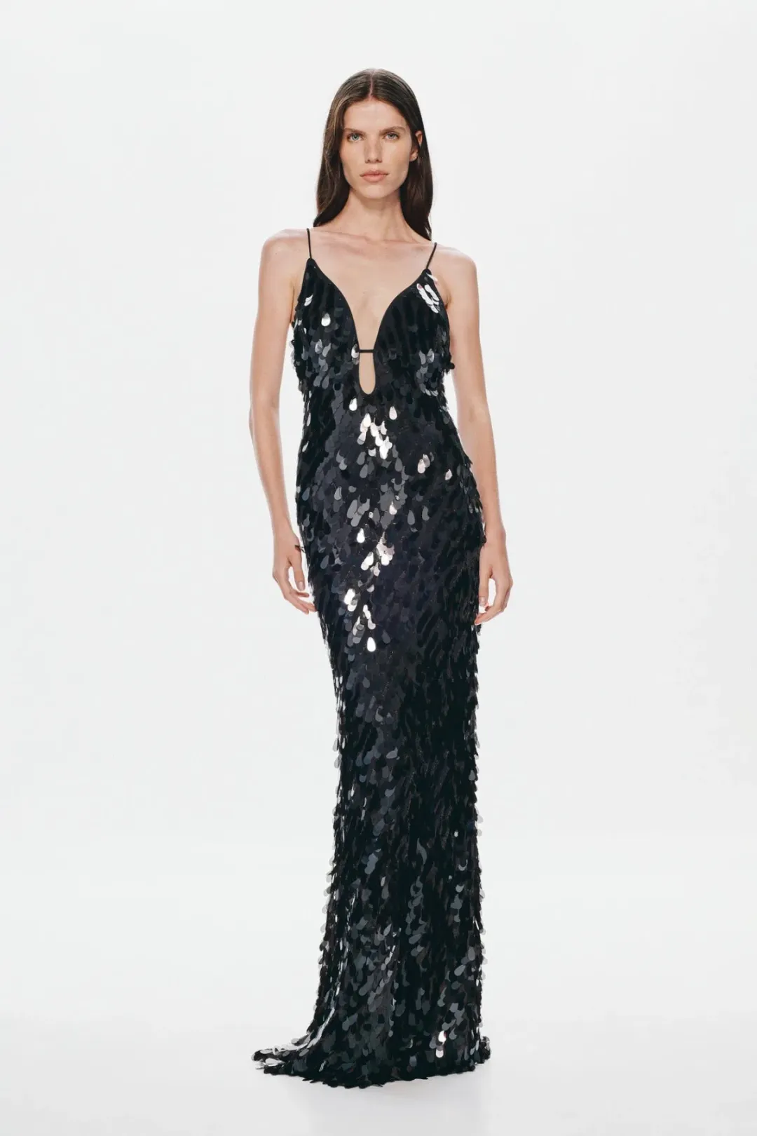 Misha  The 'Sapphire' Sequin Maxi Dress Black 10 for rent on The Volte - main image
