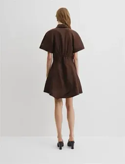Country Road Asymmetric Hem Mini Dress Brown Size 12 for rent on The Volte - image 1