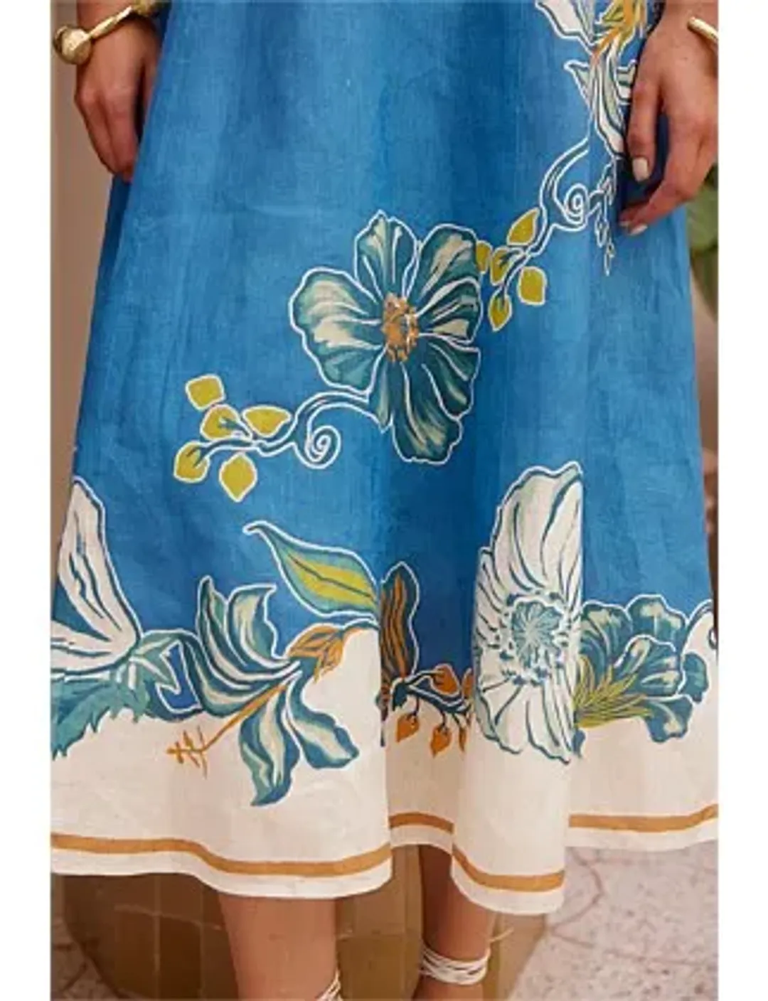 Alemais LUDA MIDI DRESS Blue Size 14 for rent on The Volte - main image