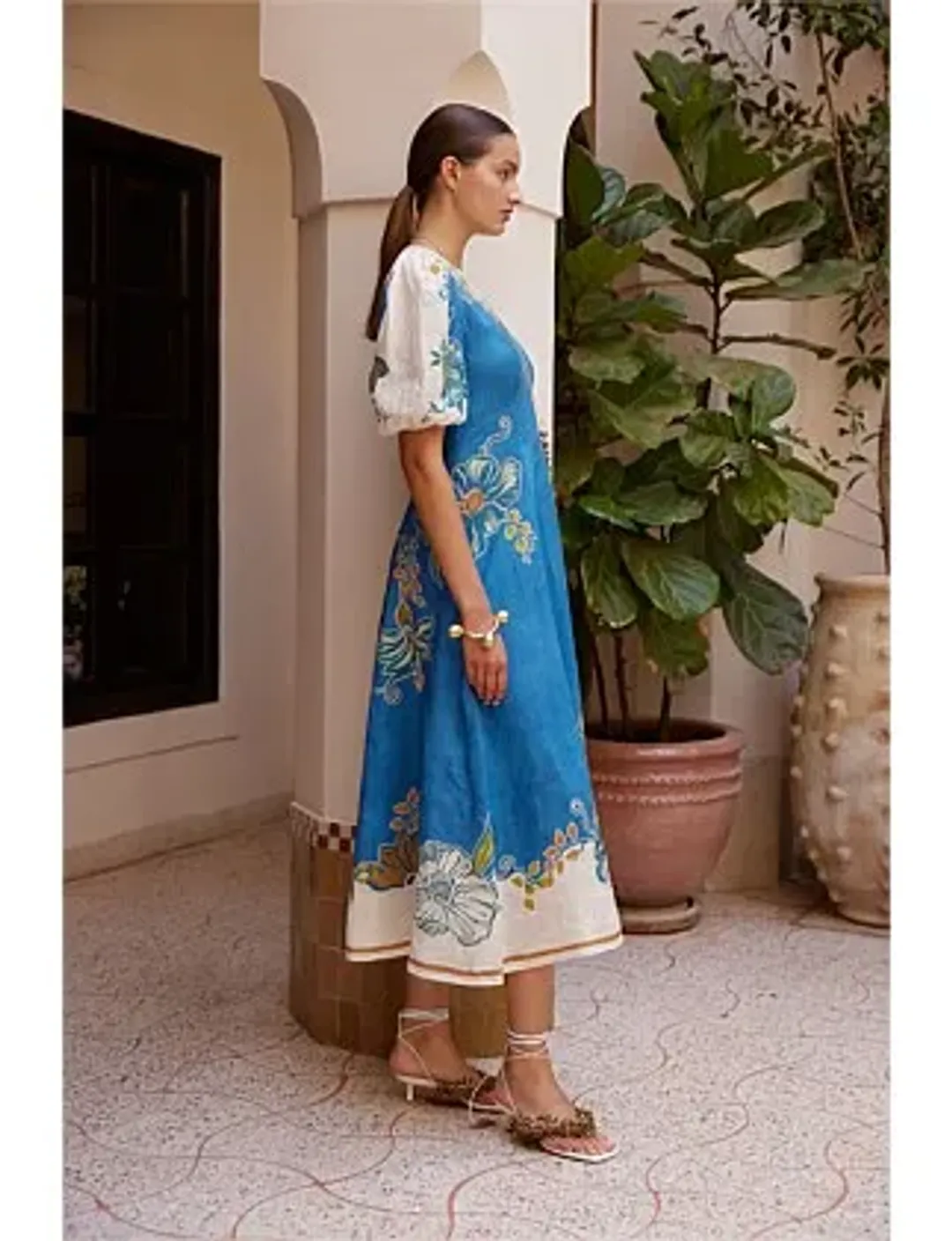 Alemais LUDA MIDI DRESS Blue Size 14 for rent on The Volte - main image