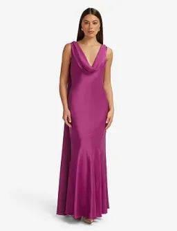 Runaway The Label GABRIELLA COWL MAXI DRESS Fuchsia Size 14 for rent on The Volte - image 2