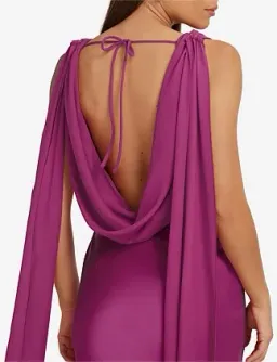 Runaway The Label GABRIELLA COWL MAXI DRESS Fuchsia Size 14 for rent on The Volte - image 1