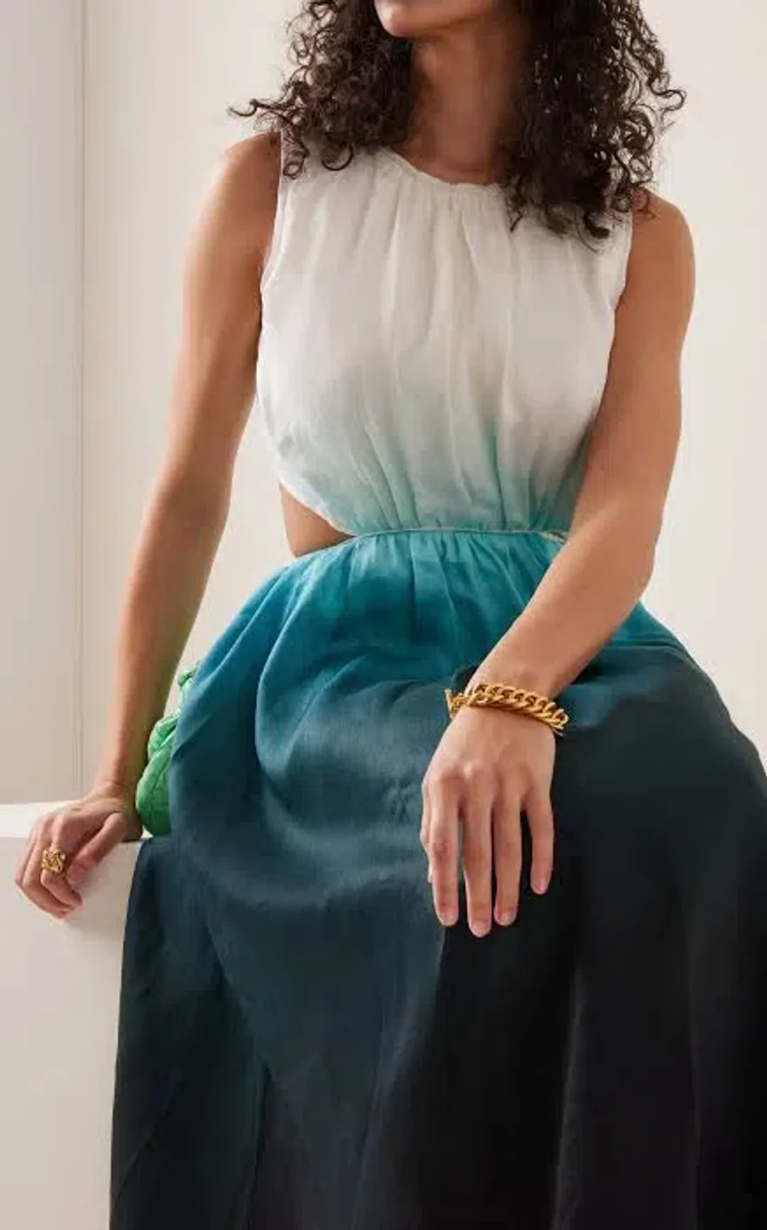 Aje Cosmos Ombre Cut out Midi Dress Size 14 for rent on The Volte - main image